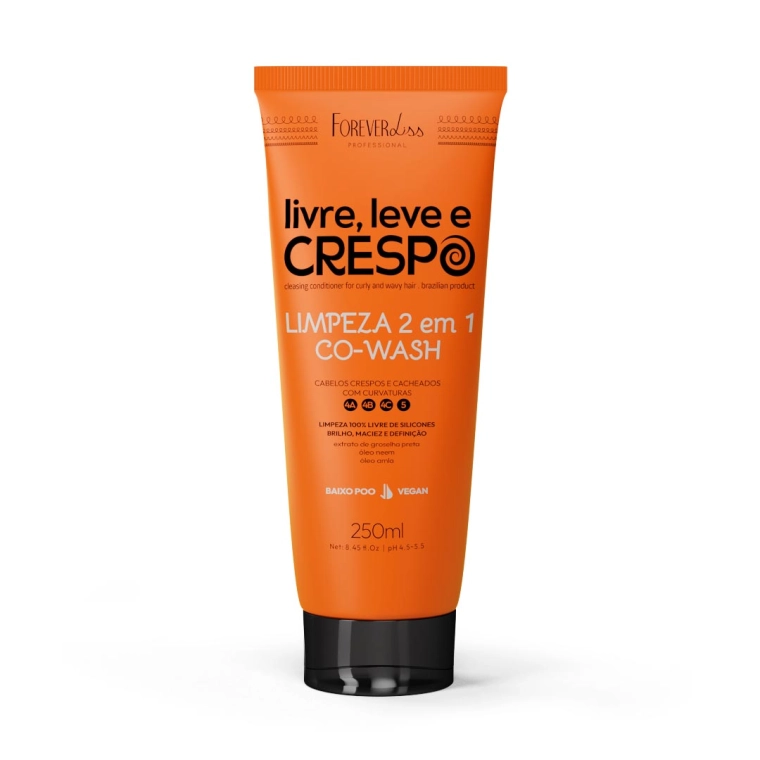 Produto Co-Wash Limpeza 2 em 1 Livre Leve e Crespo Forever Liss 250ml