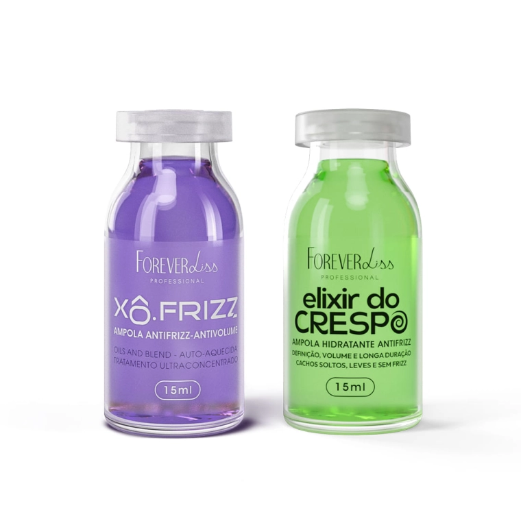 Produto Kit Ampola Crespos e Ampola Xô Frizz Forever Liss