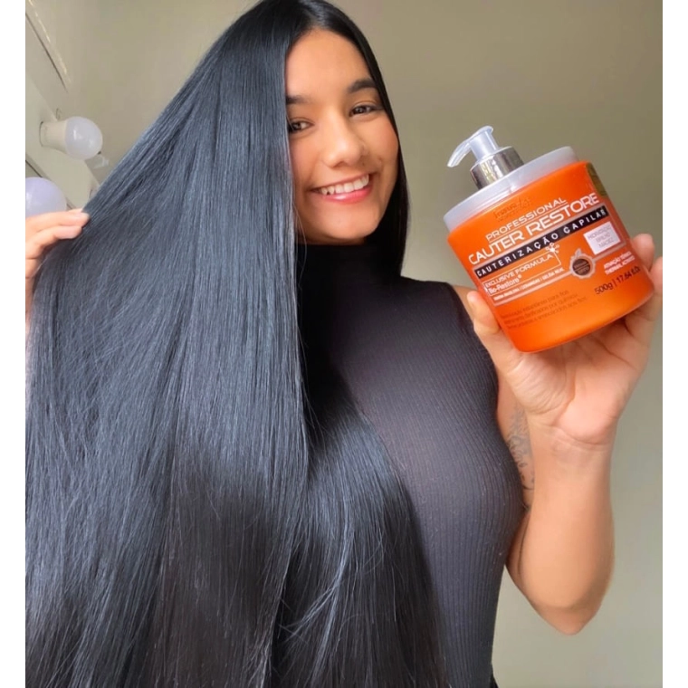 Kit Cauterização Capilar Cauter Restore Forever Liss com Xô Frizz Produto Kit Cauterização Capilar Cauter Restore Forever Liss com Xô Frizz