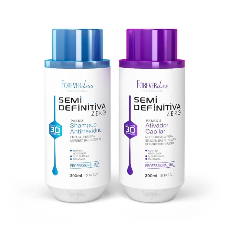 Produto Kit Escova Semi Definitiva Zero 2x300ml Forever Liss