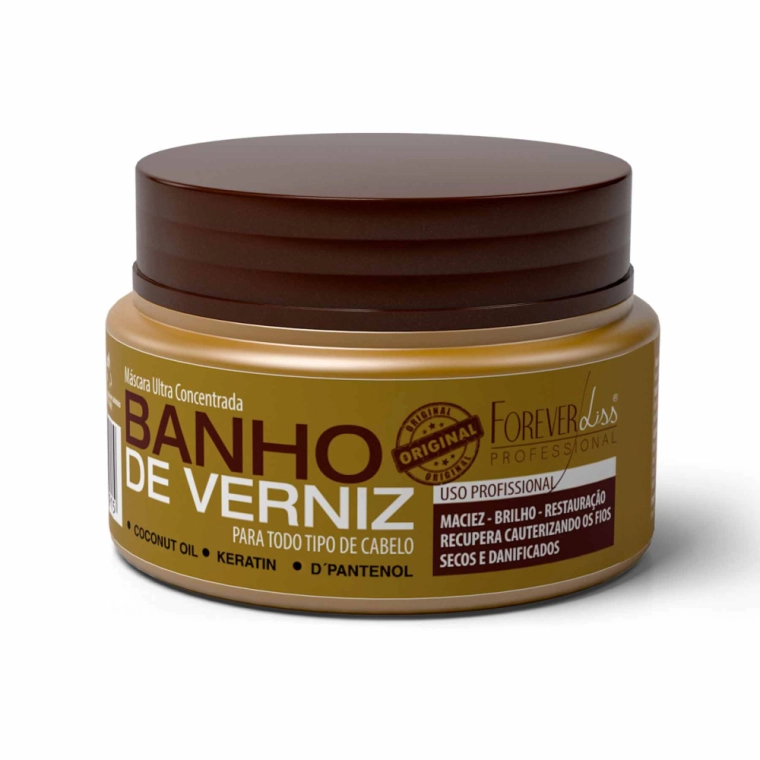 Mini Máscara Banho de Verniz Forever Liss 40g Produto Mini Máscara Banho de Verniz Forever Liss 40g