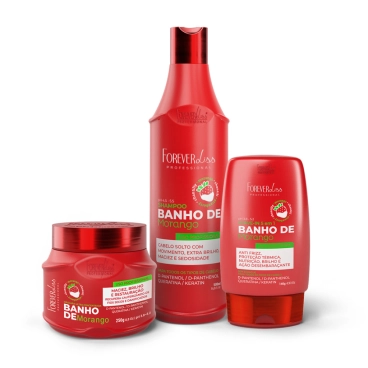 Produto - Kit Banho de Verniz Morango Brilho Extremo Forever Liss