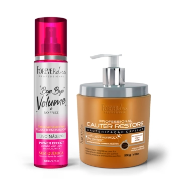 Produto - Kit Liso Mágico 200ml e Cauterização Capilar Forever Liss