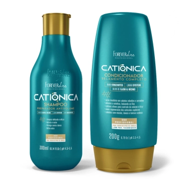 Produto - Kit Shampoo e Condicionador Catiônica Forever Liss